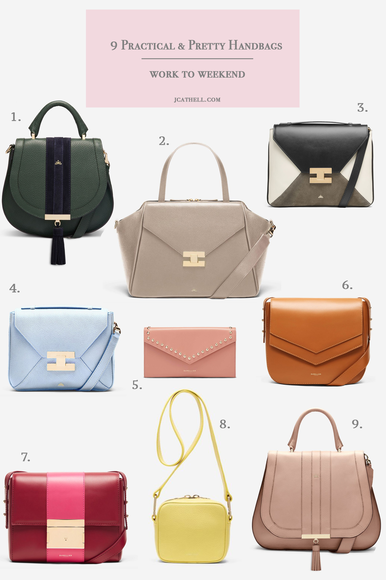 9 practical and pretty handbags