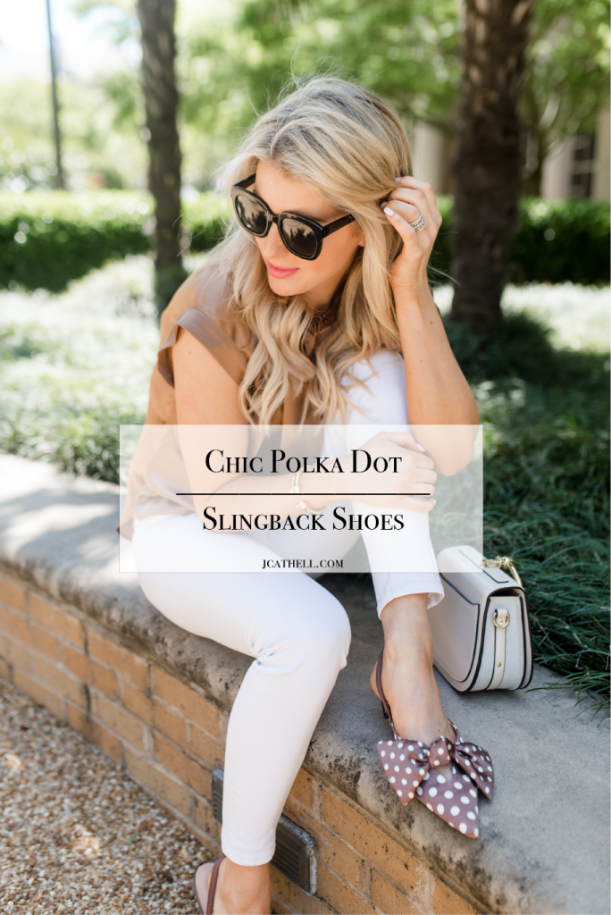 Chic Polka Dot Slingback Shoes