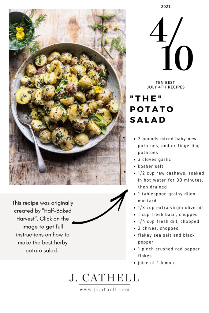 The best potato salad recipe from Half-Baked Harvest for a 4th of July celebration.