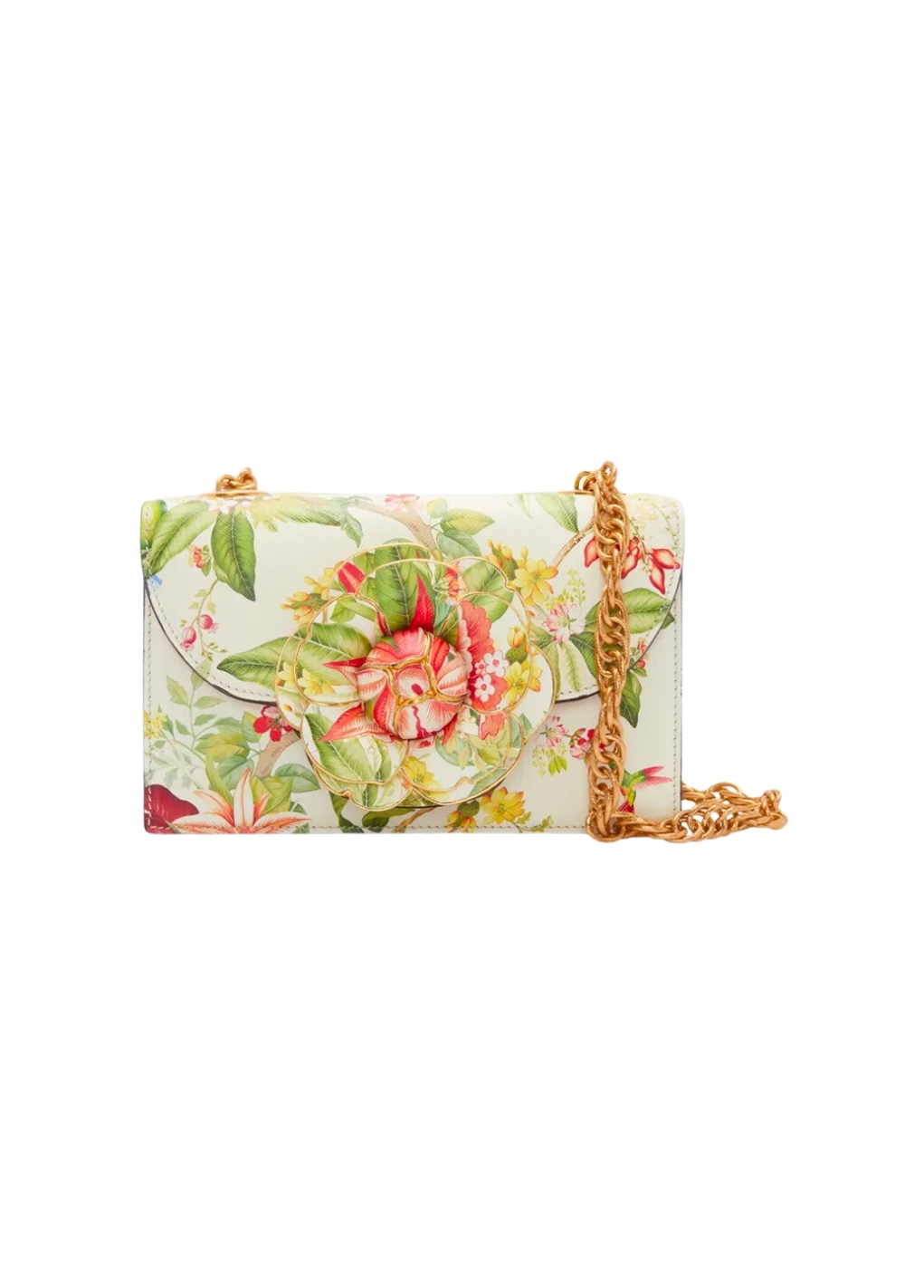 Oscar de la renta classic tro flower crossbody bag J Cathell