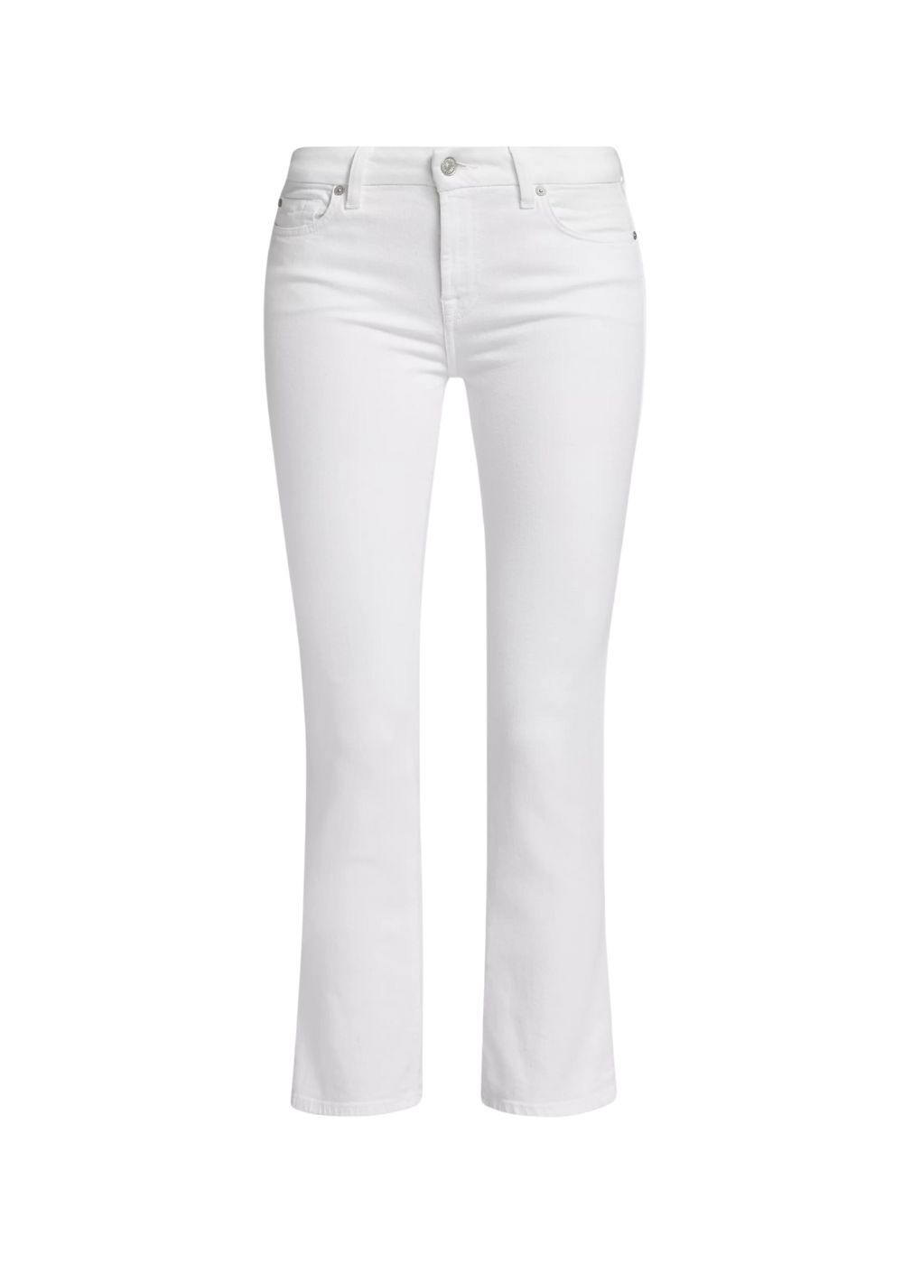 Kimmie Mid-Rise Stretch Straight-Leg Crop Jeans(7 For All Mankind,clean ...