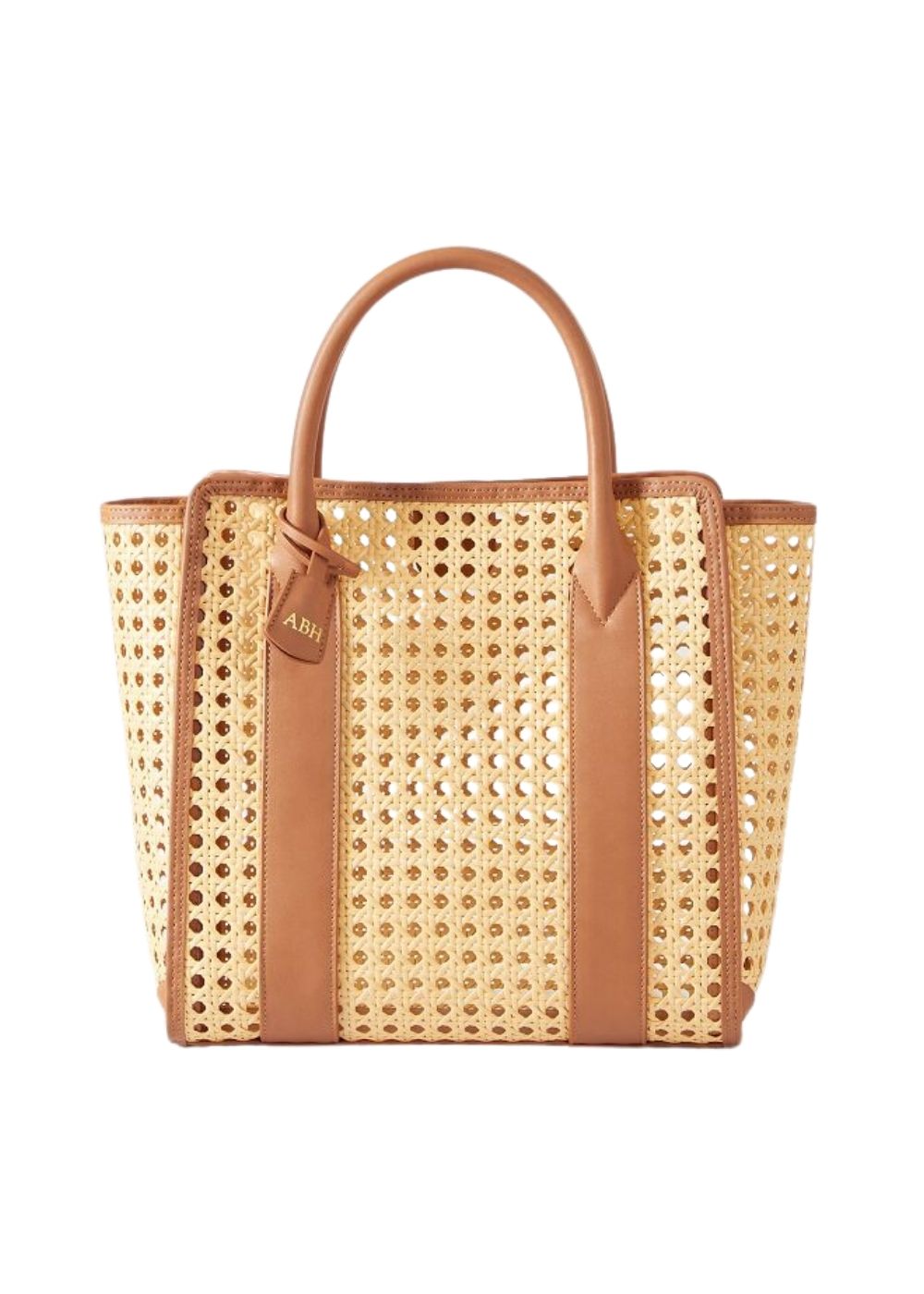 Madewell Handwoven Mini Leather Tote in White