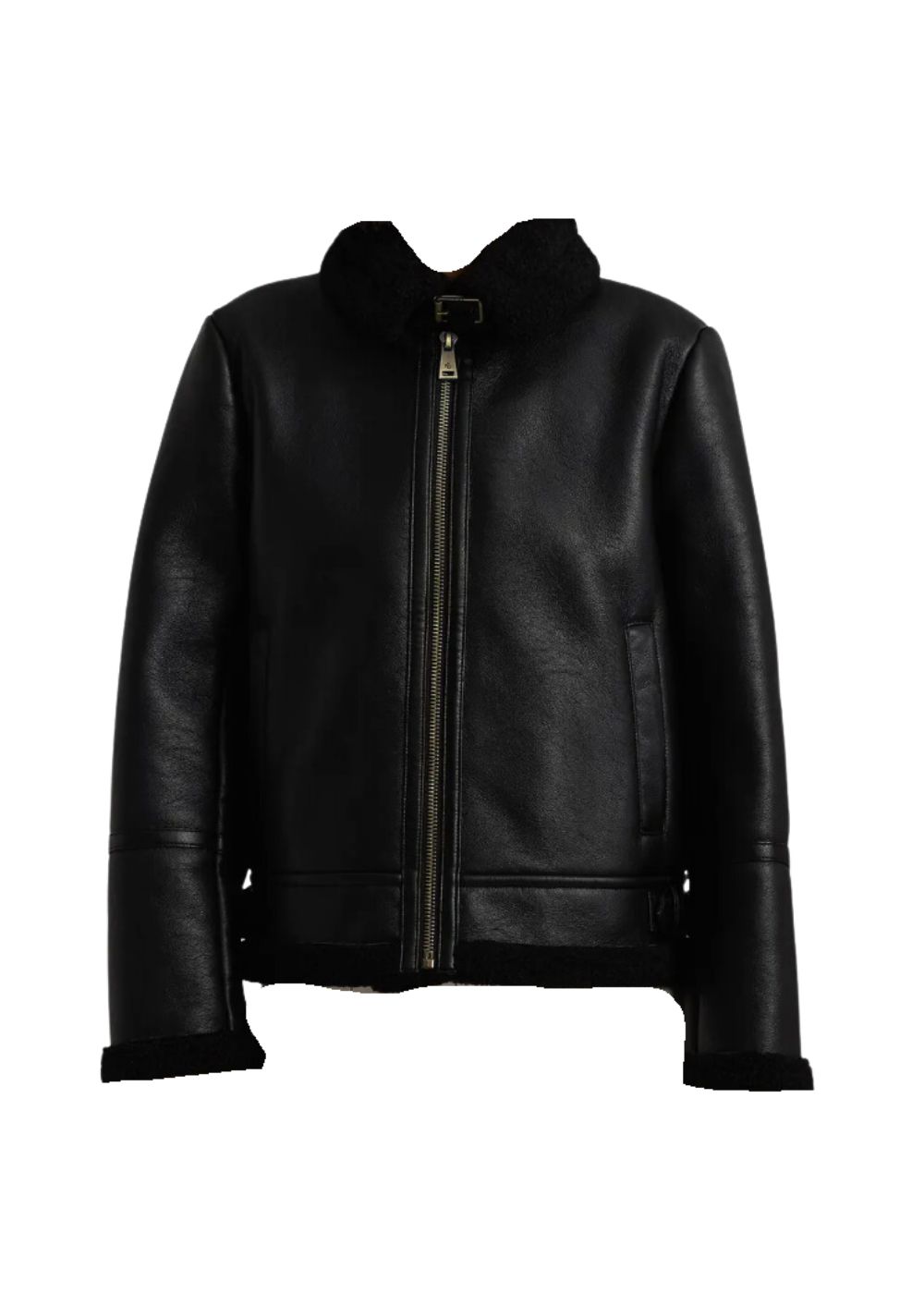 Faux Leather & Faux Shearling Bomber Jacket(Lauren Ralph Lauren,black ...