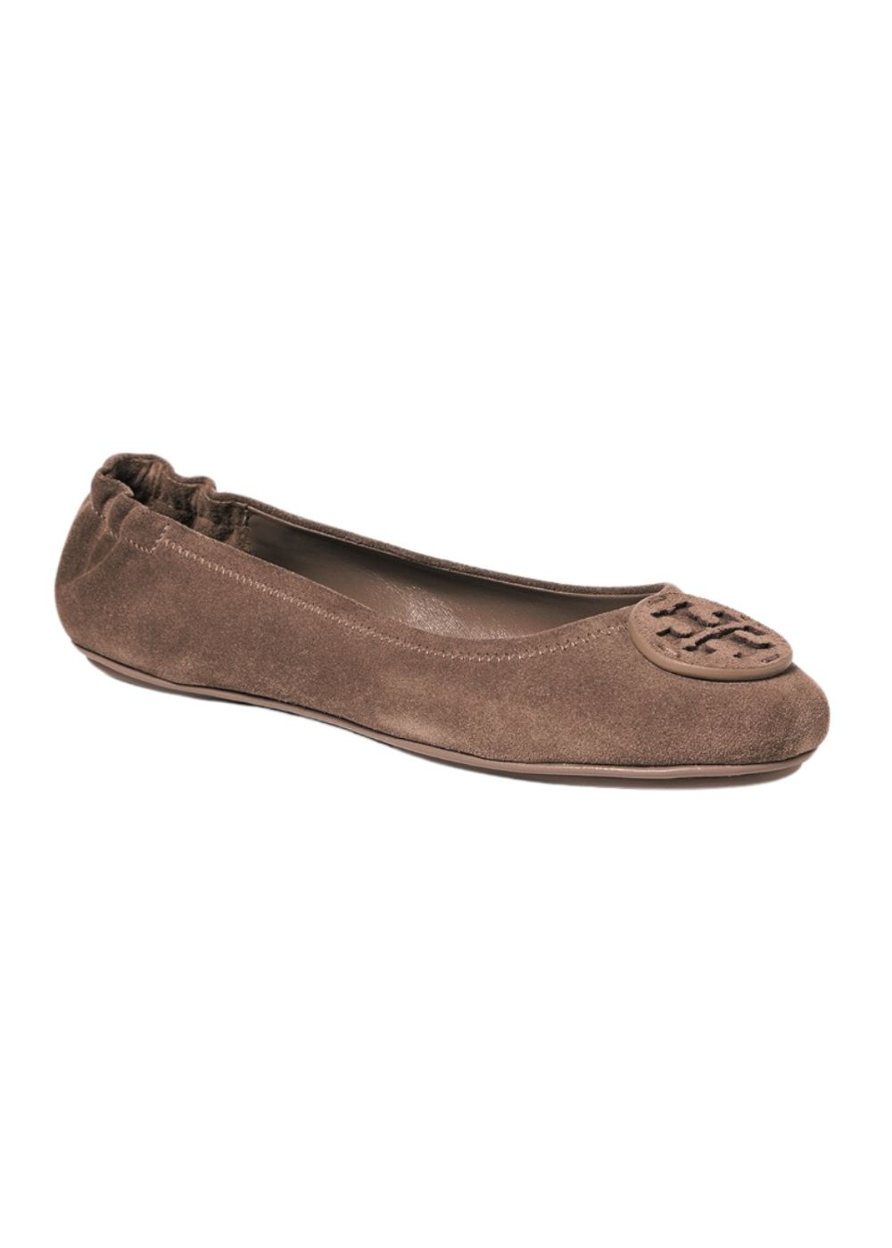 tory burch,Minnie Travel Ballet with Suede Logo,River Rock - J. Cathell