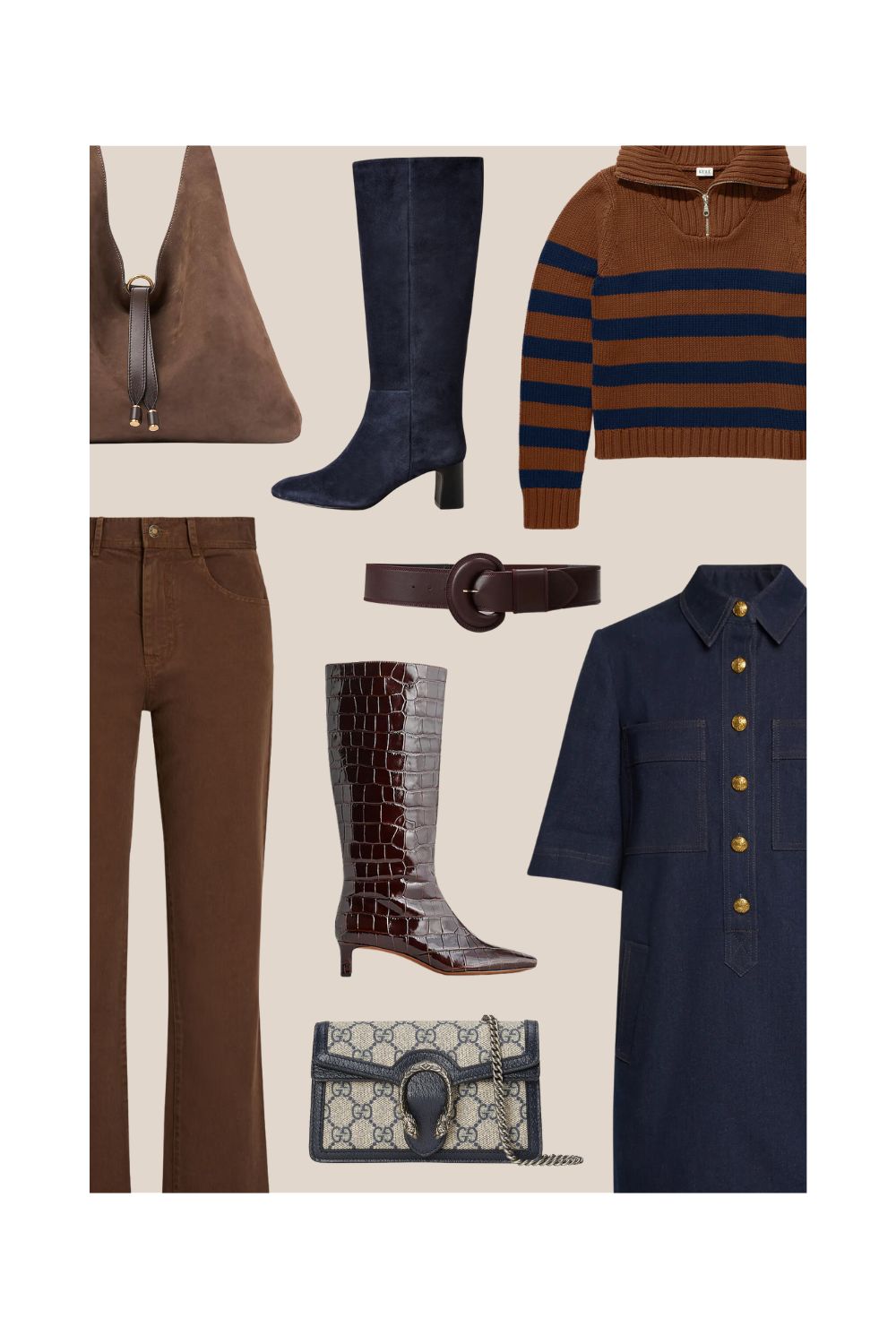 Color Combos: Navy and Brown Outfit Pairings - J. Cathell