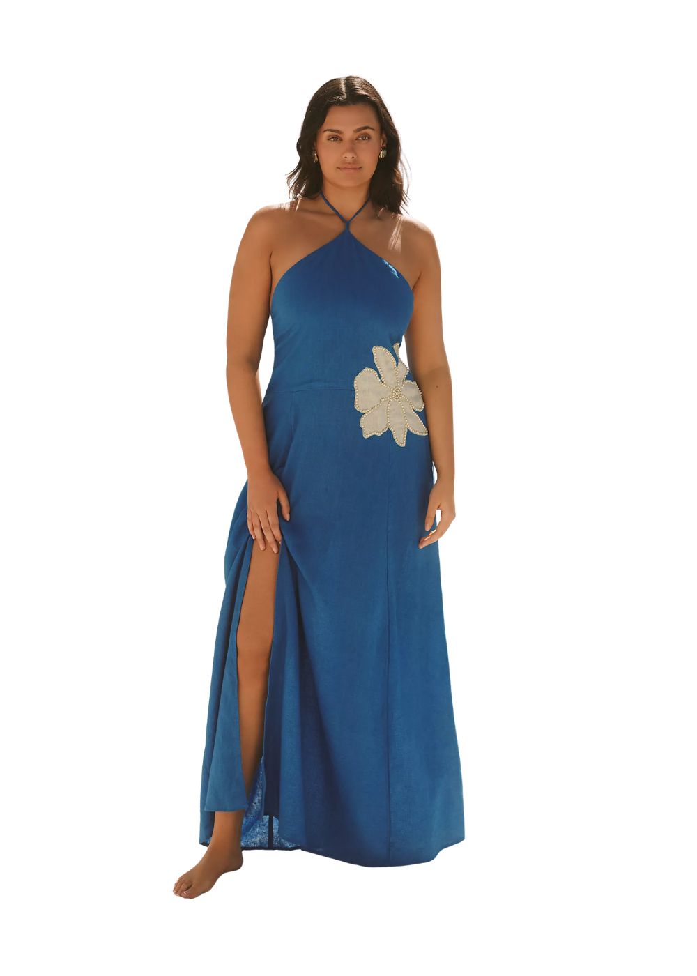 rose line dress Rose Satin Ruffle A-Line Formal Dress main image 0