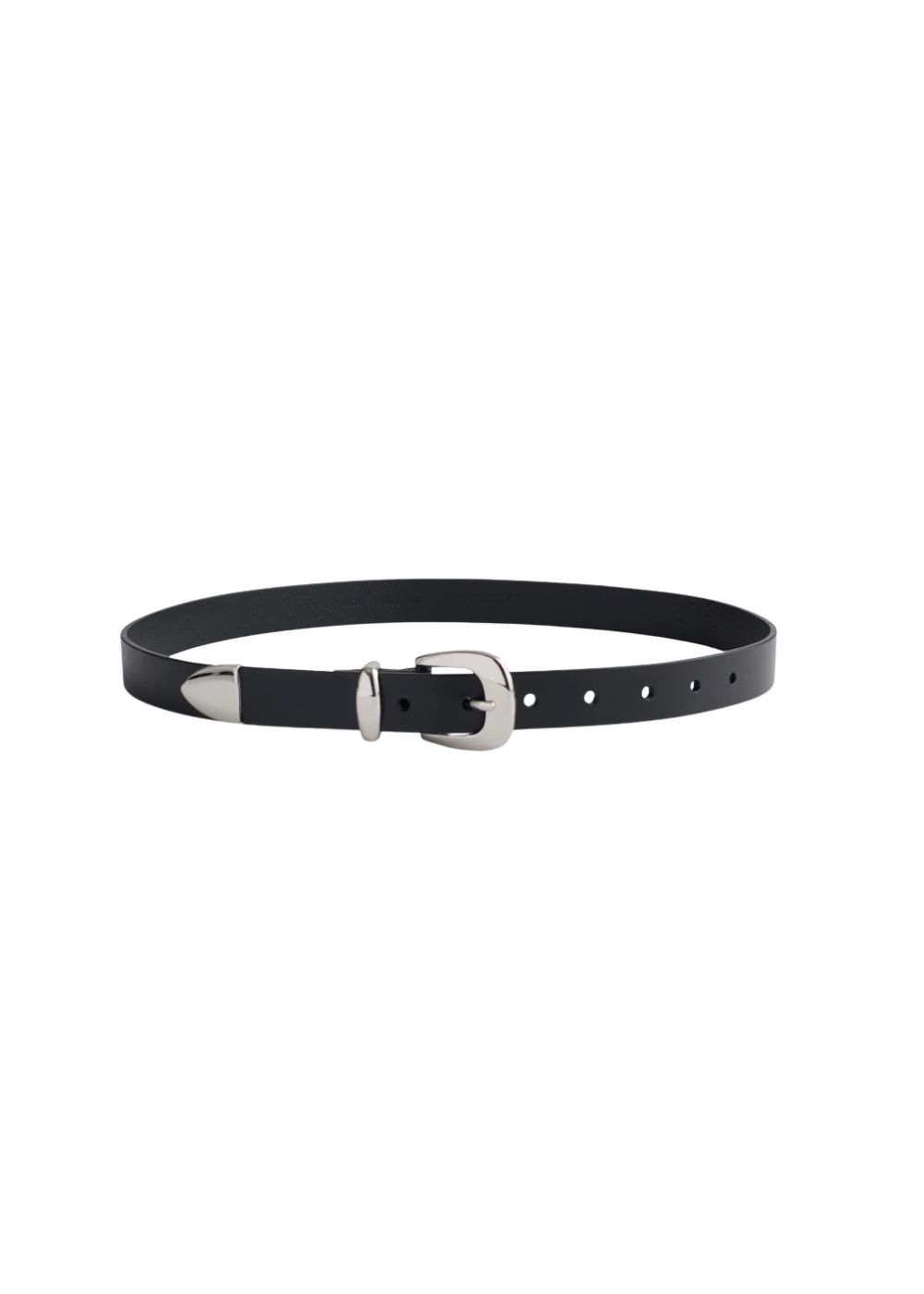 WRANGLER THIN WESTERN BELT BLACK main image 1